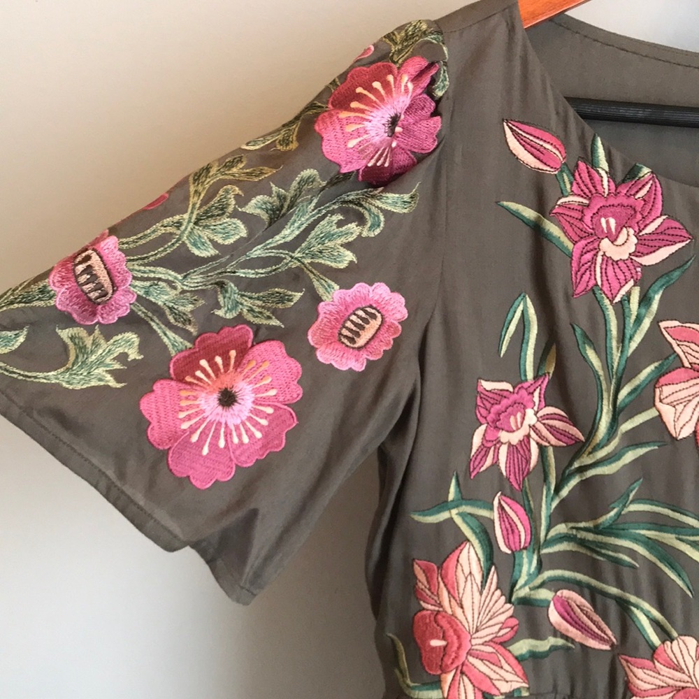 anthropologie Aika Embroidered Dress - Picture 5 of 8